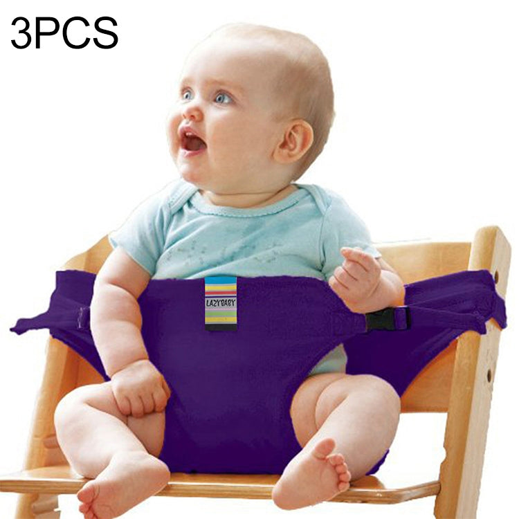 3PCS Chair Portable Seat Dining Lunch Chair Seat Safety Belt Stretch Wrap Feeding Chair Harness Seat Booster