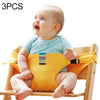 3PCS Chair Portable Seat Dining Lunch Chair Seat Safety Belt Stretch Wrap Feeding Chair Harness Seat Booster