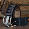 COWATHER QSK001 Men Casual Fashion Two-Layer Leather Pin Buckle Belt