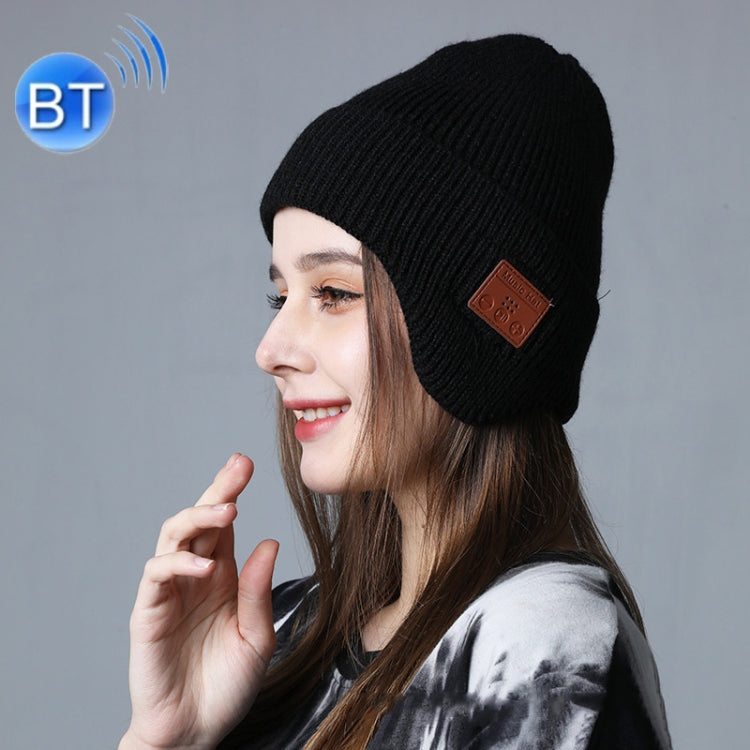 TR Ear-Covered Bluetooth Music Hat 5.0 Binaural Stereo Headphone Cap(Dark Gray)