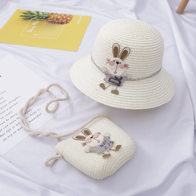 Children Sun Hat Straw Hat Beach Hat & Bag Set