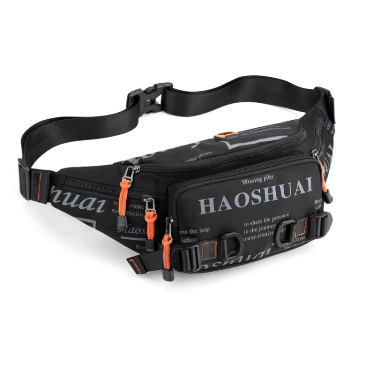 HAOSHUAI 5135 Outdoor Men Waist Bag Waterproof Nylon Cloth Men Bag