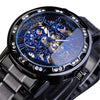 Winner Leisure Skeleton Diamond Luminous Pointer Watch Men Manual Mechanical Watch