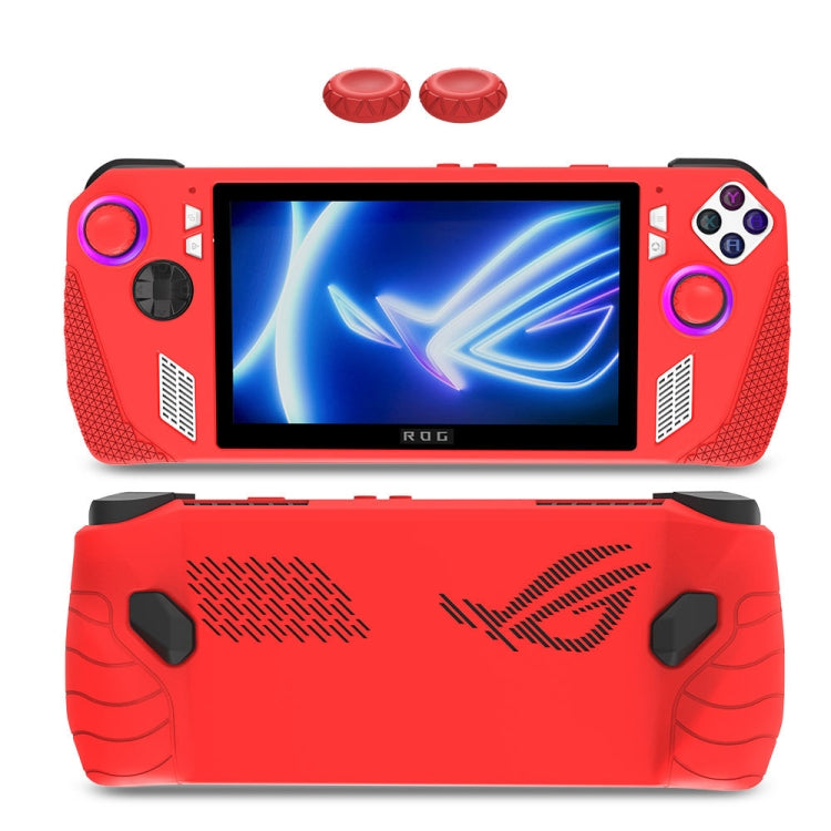 For ASUS Rog Ally Gaming Console Multicolor Silicone Case With 2 Button Caps(Gold)