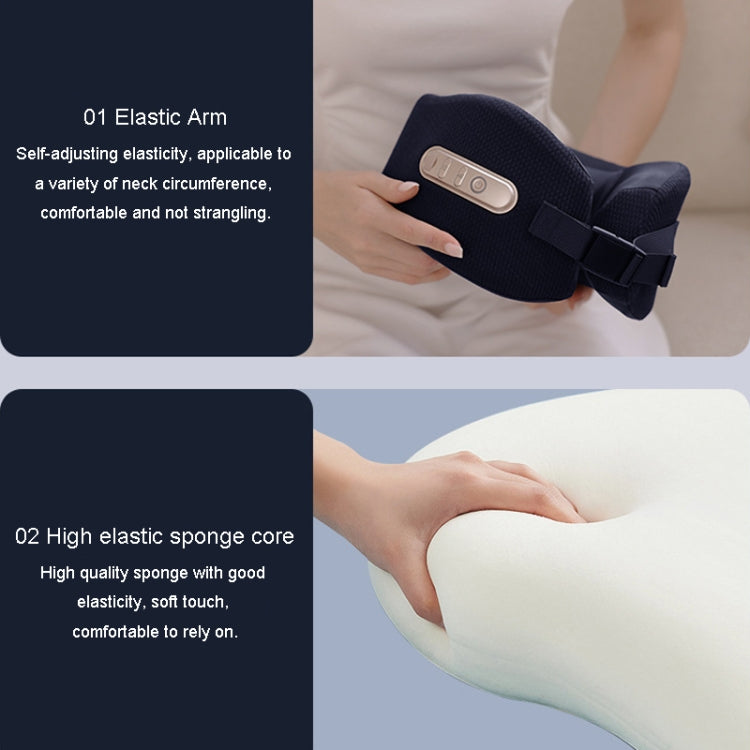 Neck Massager U-Shape Hot Compress Shoulder And Neck Massage Pillow(Navy)