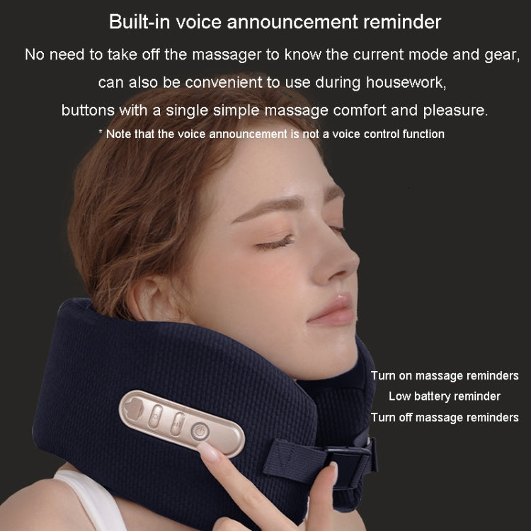 Neck Massager U-Shape Hot Compress Shoulder And Neck Massage Pillow(Navy)