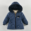 Flower Hooded Jackets & Coats Fur Collar 18M-4Y Coats & Jackets