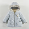 Flower Hooded Jackets & Coats Fur Collar 18M-4Y Coats & Jackets