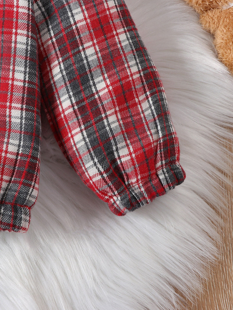 Long Sleeve Plaid Fleece Jackets 9M-5Y Unisex Coats & Jackets