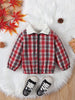 Long Sleeve Plaid Fleece Jackets 9M-5Y Unisex Coats & Jackets