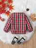 Long Sleeve Plaid Fleece Jackets 9M-5Y Unisex Coats & Jackets