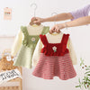Toddler Girls 8M-6Y Tulip Plaid Ruffle Trim Knitted Dresses