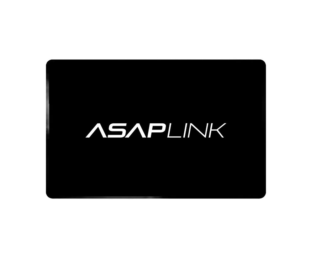 Asaplink Classic Black Digital NFC Business Card - without printed QR Code