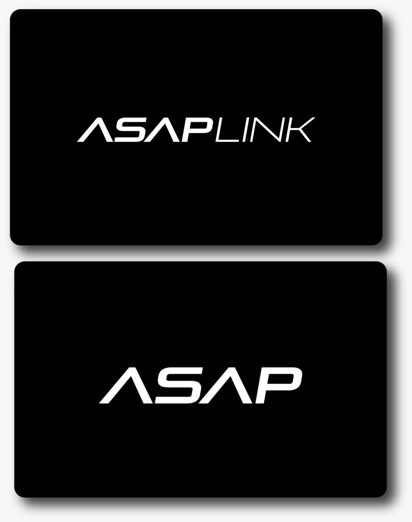 Asaplink Classic Black Digital NFC Business Card - without printed QR Code