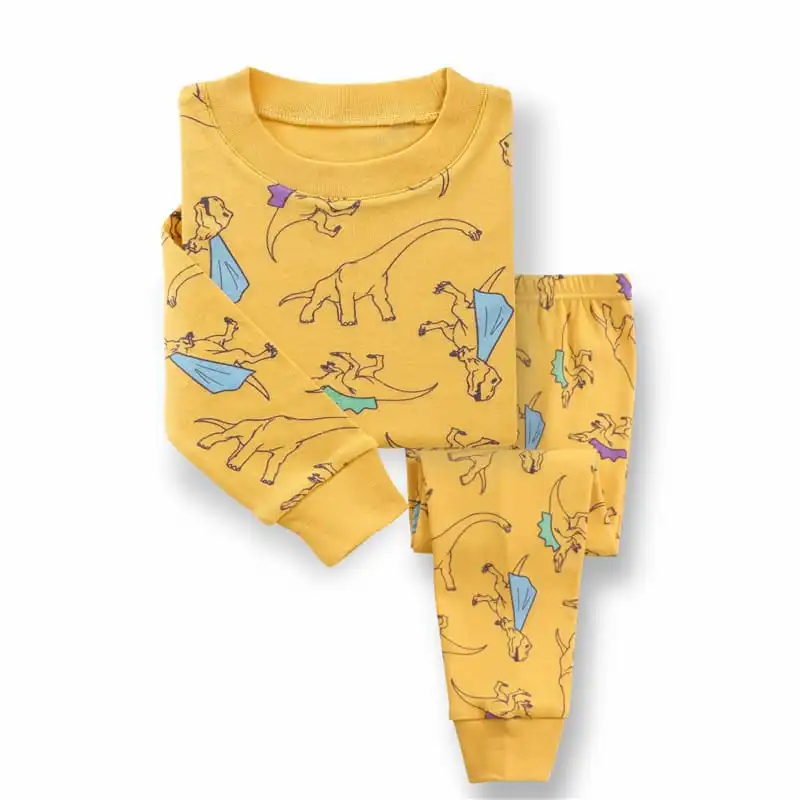 Kids Cute Cartoon Pattern Soft Tops And Pants Set