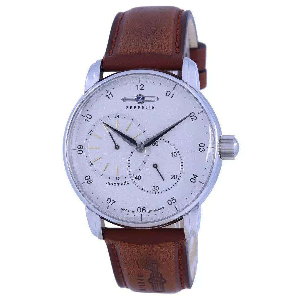 Zeppelin New Captain's Line Leather Strap Automatic 8662-1 86621 Men's Watch