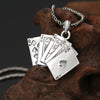 S925 Sterling Silver Pendant Jewelry Fashionable All-match Creative Flush Poker