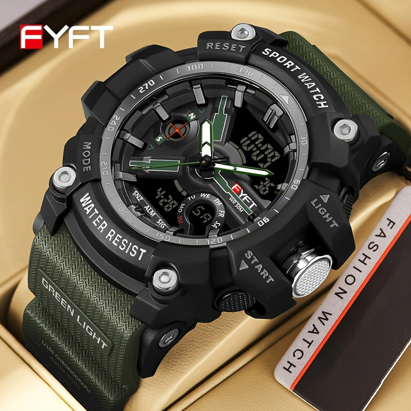 Boy's Watch Contrasting Color Trend Multifunctional Dual Screen Outdoor Boy's Electronic Watch FS