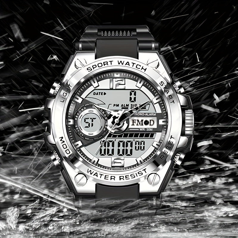 Outdoor Sports Electronic Watch 30M WR Luminous Digital Silicone Wrist Watch For Men Women FS