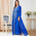 Muslim Women's Robes V-neck Suit Dress