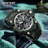 Sanda Trendy Camouflage Multifunctional Outdoor Luminous Watch, Men's Gift FS
