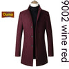 Single-breasted Stand Collar Wool Woolen Men's Coat