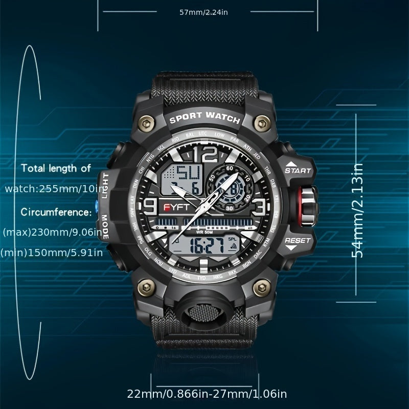 FYFT Large Dial Fashionable Outdoor Anti Drop Nightglow Watch Gift FS