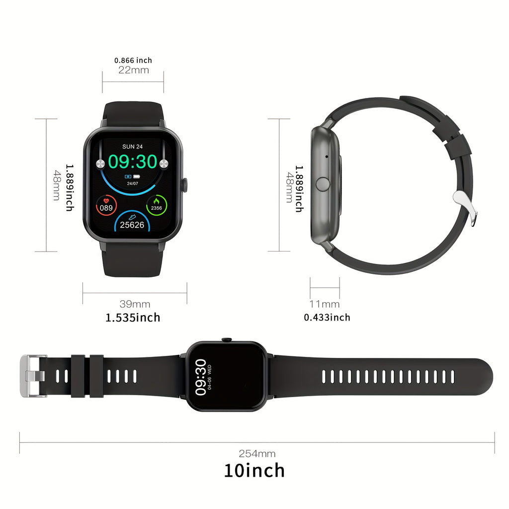 Smart Watch With Answering/Wireless Calls, 4.65 Cm HD Screen, Fitness Tracker, 123 Sports Modes, Fitness, Steps/Calories, Sitting Reminder, Message Push, Remote Photo, Music Control, AI Voice Assistant Smart Watch FS