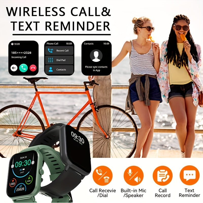 Smart Watch With Answering/Wireless Calls, 4.65 Cm HD Screen, Fitness Tracker, 123 Sports Modes, Fitness, Steps/Calories, Sitting Reminder, Message Push, Remote Photo, Music Control, AI Voice Assistant Smart Watch FS