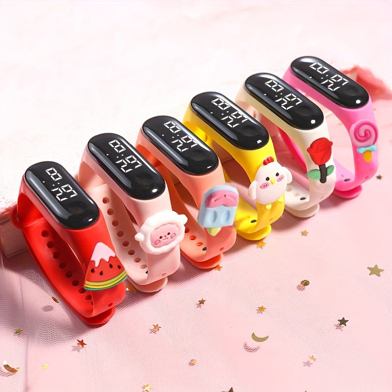 Preppy Style Digital Sports Watch for Kids – Black Non-Waterproof Silicone Strap , Digital Oval Dial, Electronic Movement, Suitable for Teens Over 15 Years Old – Ideal Gift FS