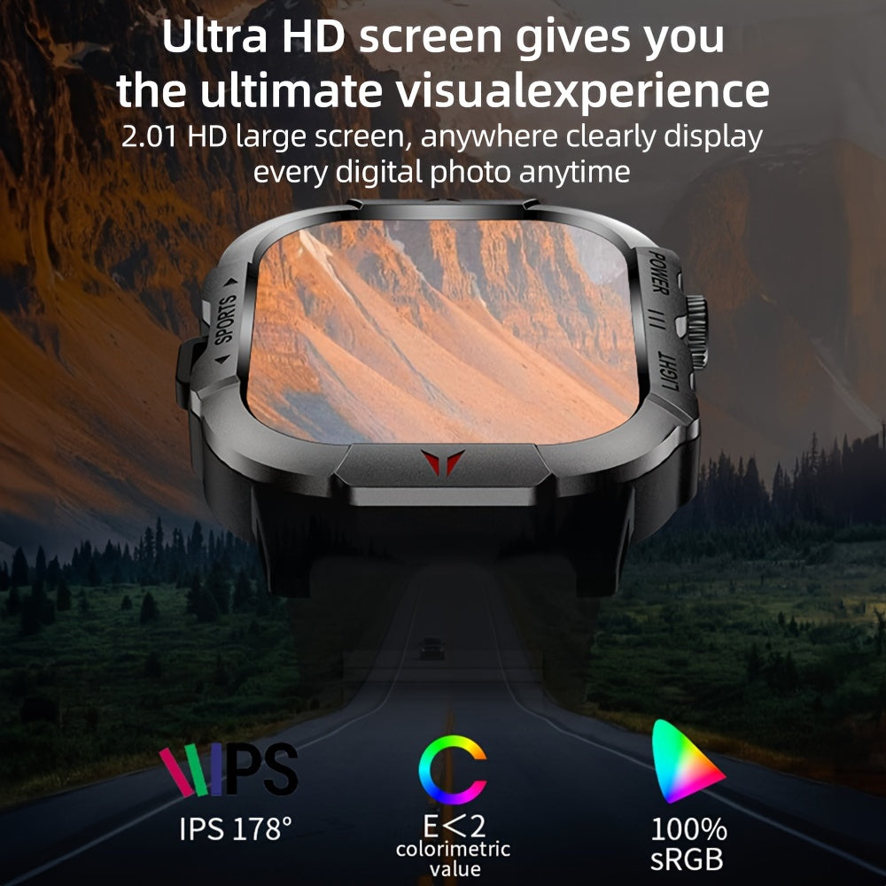 Smartwatch 2024 with 5.11cm Full Touch HD Screen, LIFEBEE USB Rechargeable Flashlight, Call Function, 100+ Exercise Modes, Pedometer & Calorie Tracker, Wireless, Long-Lasting Polymer Battery, FS