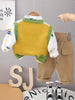 3pcs Baby's Knitted Vest & Long Sleeve Shirt & Casual Pants, Infant Boy's Set, FS