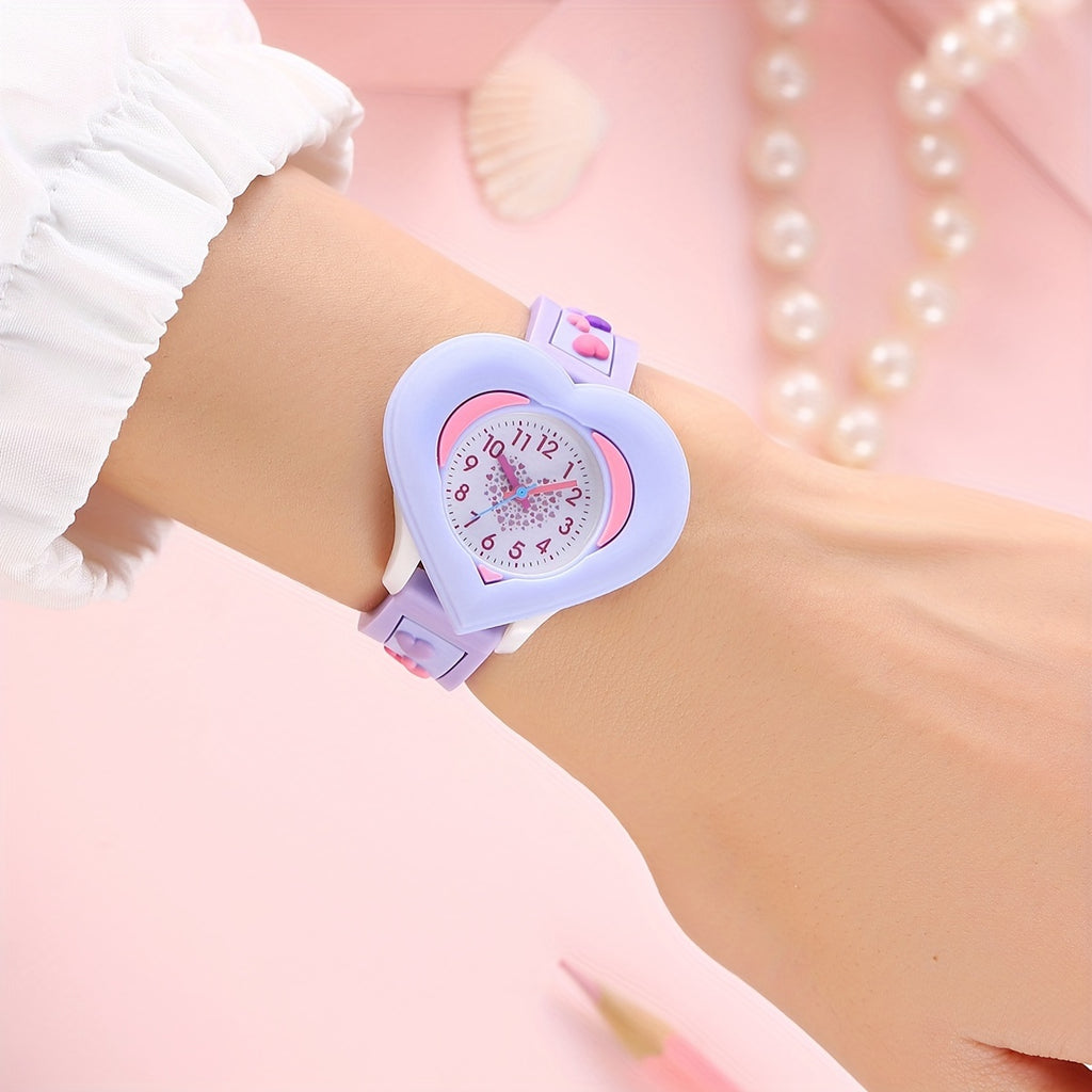 Fashion Heart-shaped Love 3d Cartoon Watch, FS