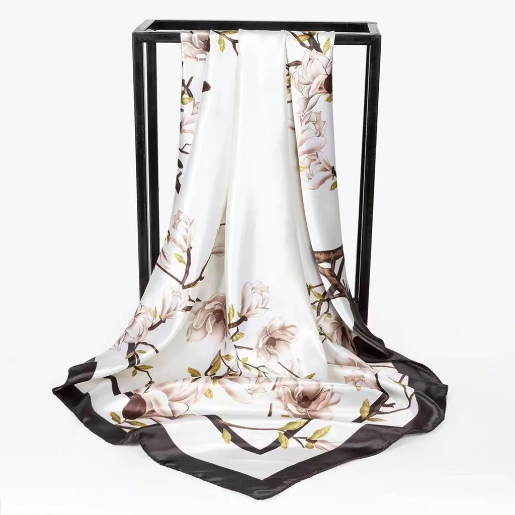 (Buy 1 Get 2)  Women'S Fashion Painted Pearl Color Imitation Silk Scarf