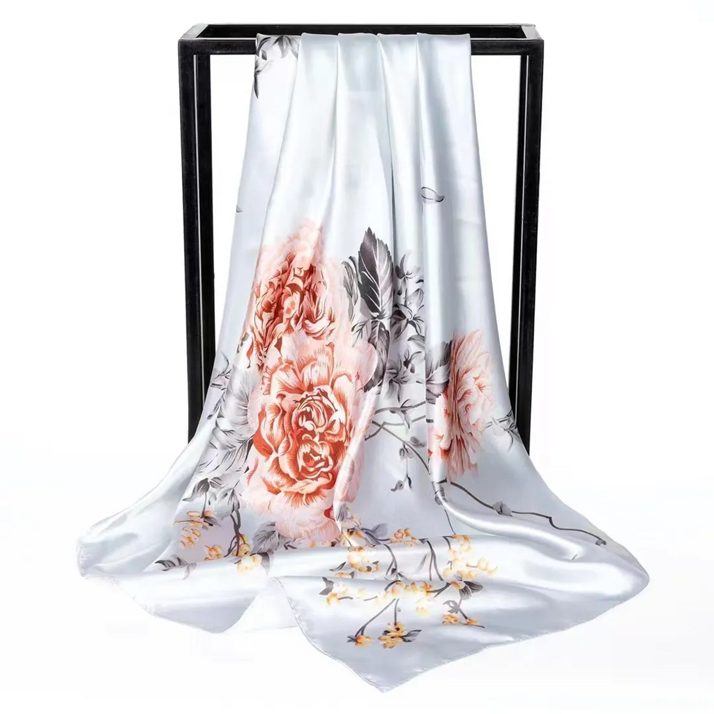 (Buy 1 Get 2)  Women'S Fashion Painted Pearl Color Imitation Silk Scarf