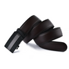 Men Fashion Casual Business Solid Color Leather Metal Buckle Belt