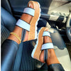 Women Fashion Round Toe Strappy Platform Sandals Plus Size