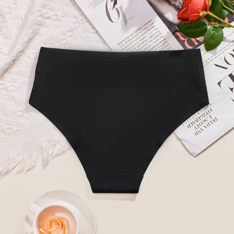 Buy 1 Get 2, Women Fashion Solid Color High Waist Seamless Breathable Underwear