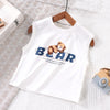 Buy 1 Get 1 Children Kids Baby Fashion Boys Casual Basic Sleeveless Cartoon Letter Print T-Shirt