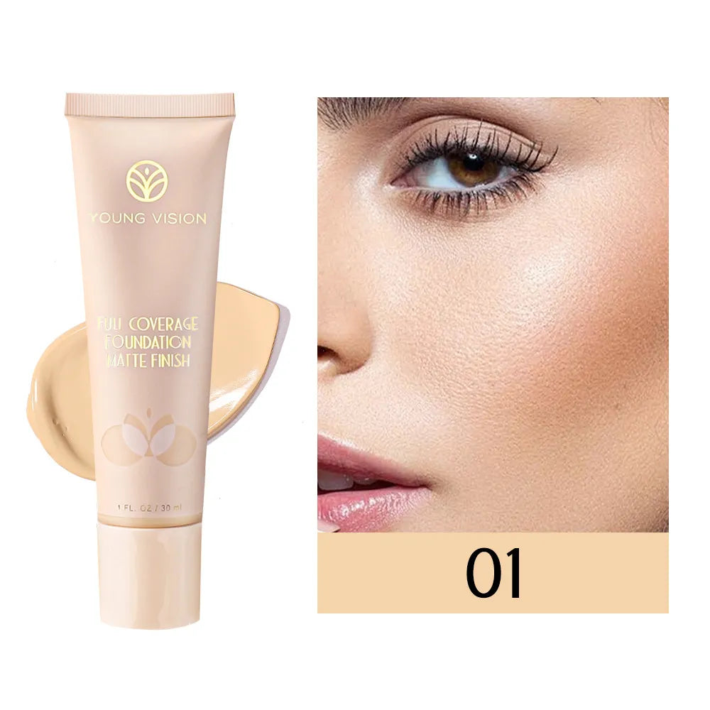 3 Pcs Young Vision Women'S Concealer Spot Acne Print Wheat Color Repair Foundation Cream