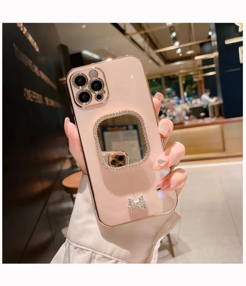 Buy 1 Get 1 Creative Mirror Decoration Silicone Phone Case