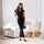 Office Chic Women Elegant Solid Color V-Neck Short-Sleeve Defined Waist Jumpsuits