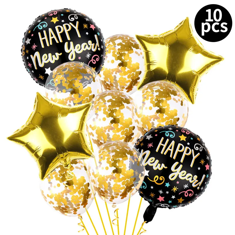 (Buy 1 Get 1) 2024 Happy New Year Party Decoration Balloon Set