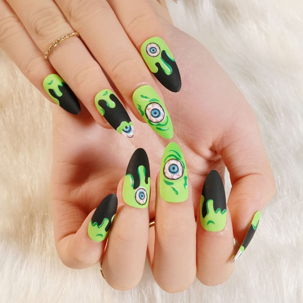 Halloween Women Cartoon Funny Skull Wearable False Nails