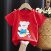 Buy 1 Get 1 Kids Baby Toddler Boys Girls Casual Cute Cartoon Print Short Sleeve Round Neck T-Shirt