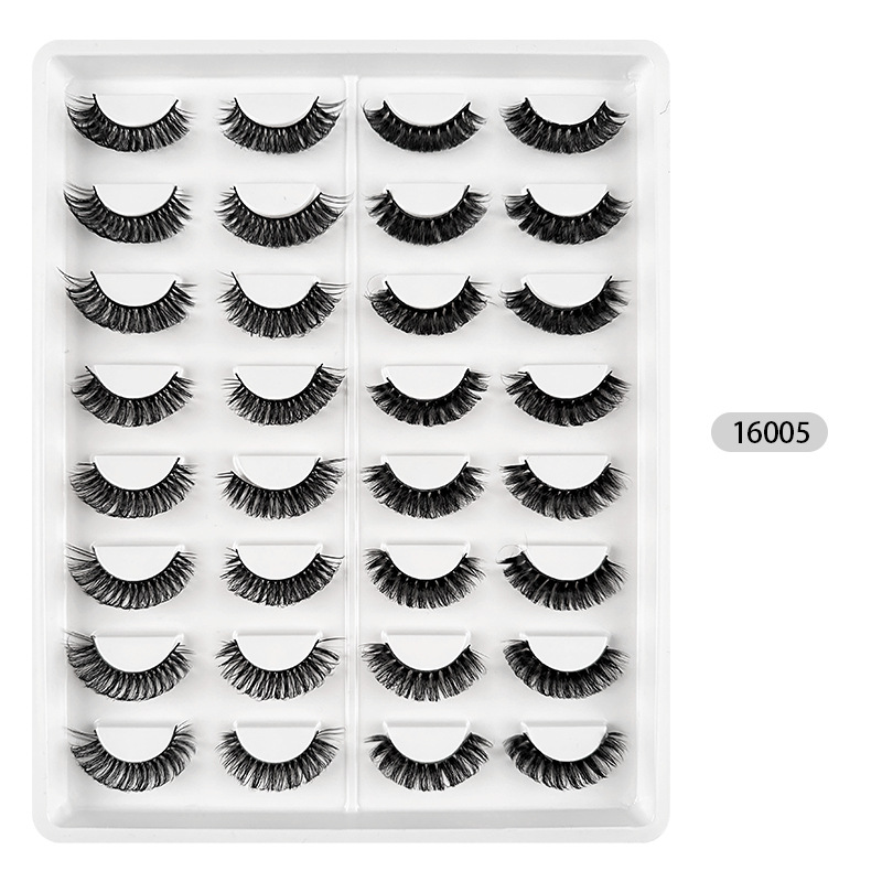 Women'S Chemical Fiber Thick Simulation Curling False Eyelashes 16 Pairs/Set