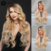 Women Fashion Gradient Large Wave Long Curly Wig