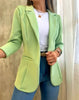 Women Solid Color Simple Long Sleeve Blazer Jacket