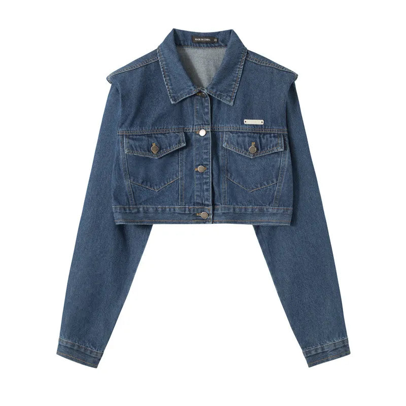 Women Fashion Long Sleeve Denim Jacket jeans