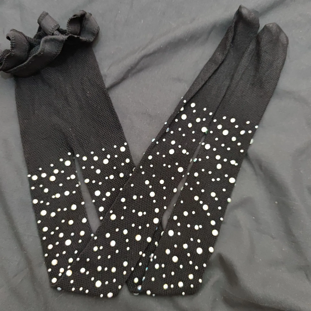 (Buy 1 Get 2Girls Personalized Rhinestone Solid Color Hollow Out Pantyhose